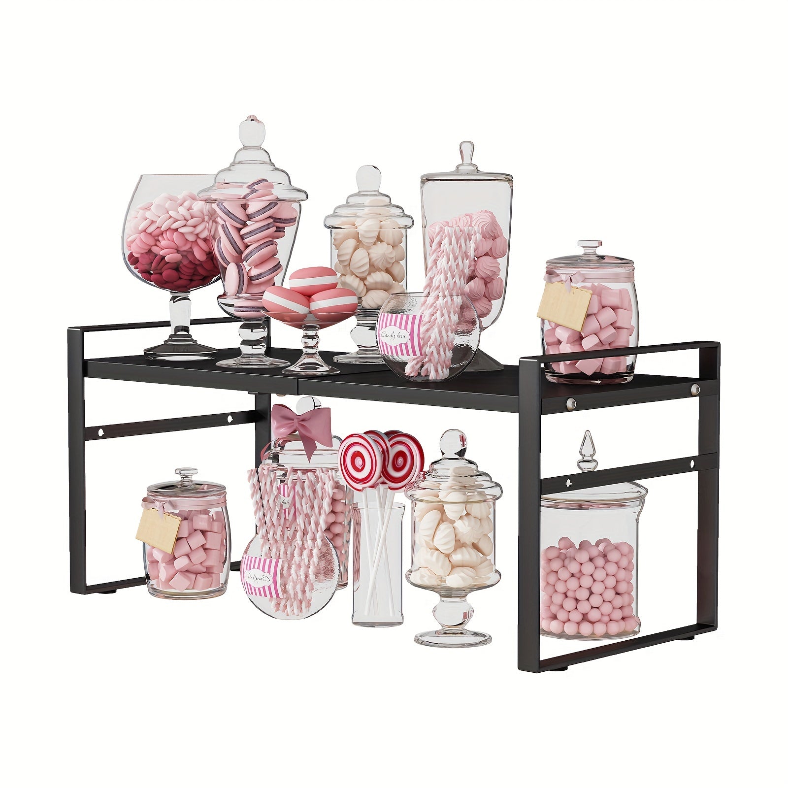 Expandable Cabinet Shelf Organizer for Kitchen Pantry Bathroom Storage