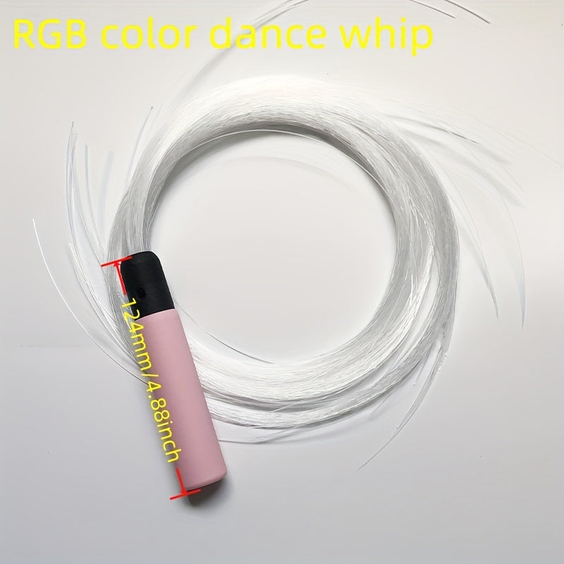 Rechargeable LED Light Stick with RGB Fiber Optic Strip and 7 Color Options