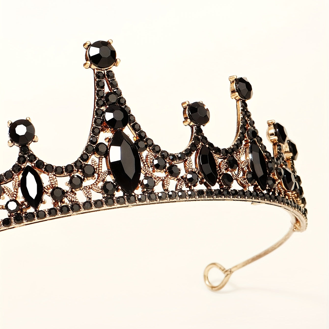 Черная кристальная тиара с камнями-стразами для свадеб и вечеринок, элегантное свадебное украшение для волос