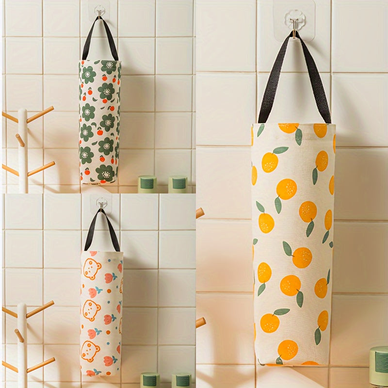 Cartoon Wall Hanging Garbage Bag Holder Storage Bag for Kitchen Organizing