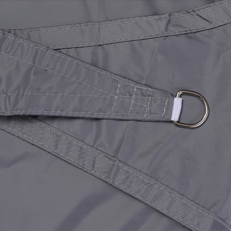 Waterproof Rectangular Sunshade Sail for Patio Garden Polyester Blend Grey