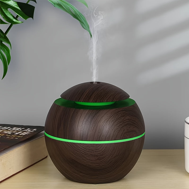 Portable Wooden Grain Humidifier and Aroma Diffuser for Home Office Car