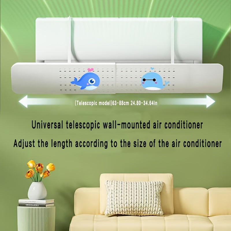 Telescopic Polypropylene Air Conditioner Deflector Shield Universal Home Office