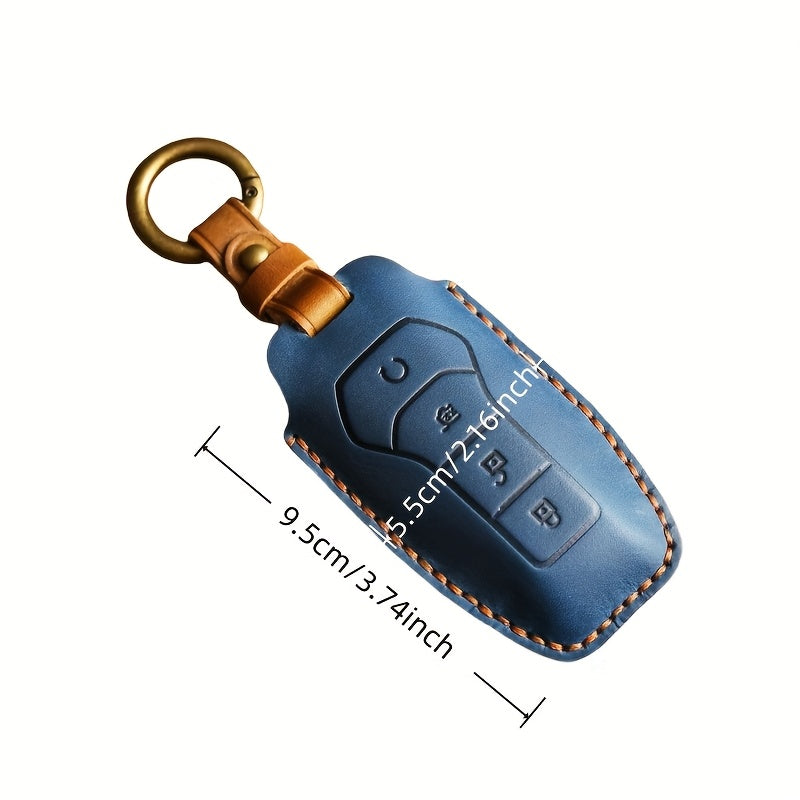 Unisex Leather Car Key Fob Cover Custom Fit Scratch-Resistant Protection