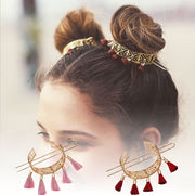 Set of 2 Floral Hollow Retro Hairpins U-Shaped Hair Accessories for Women