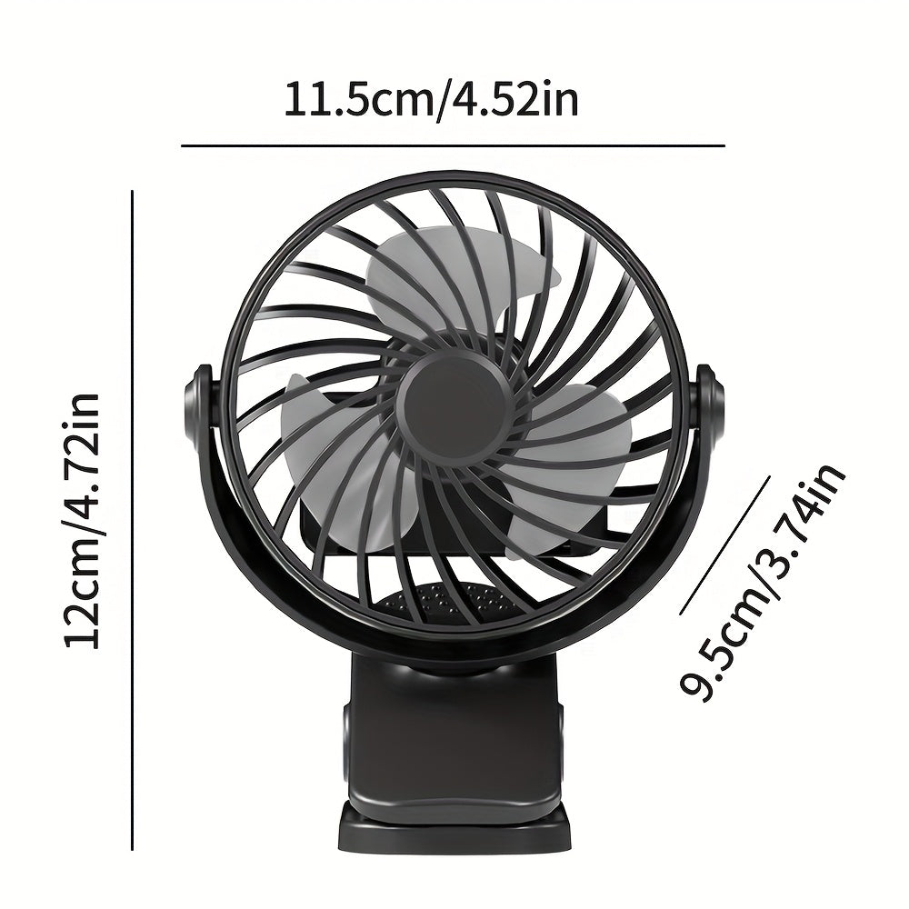 USB настольный вентилятор с тихим мощным воздушным потоком, прочной фиксацией, стильным дизайном - идеально для спальни или офиса.