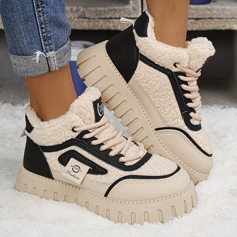 Women's Winter Ankle Boots with Non-Slip Sole for Snow and Ice