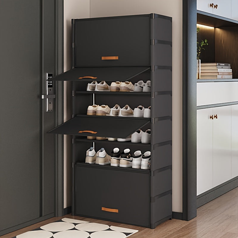 Организуйте свою обувь с легкостью — 5/7-уровневая полка для обуви с пылезащитным чехлом, простая сборка — идеально подходит для хранения дома и в шкафу