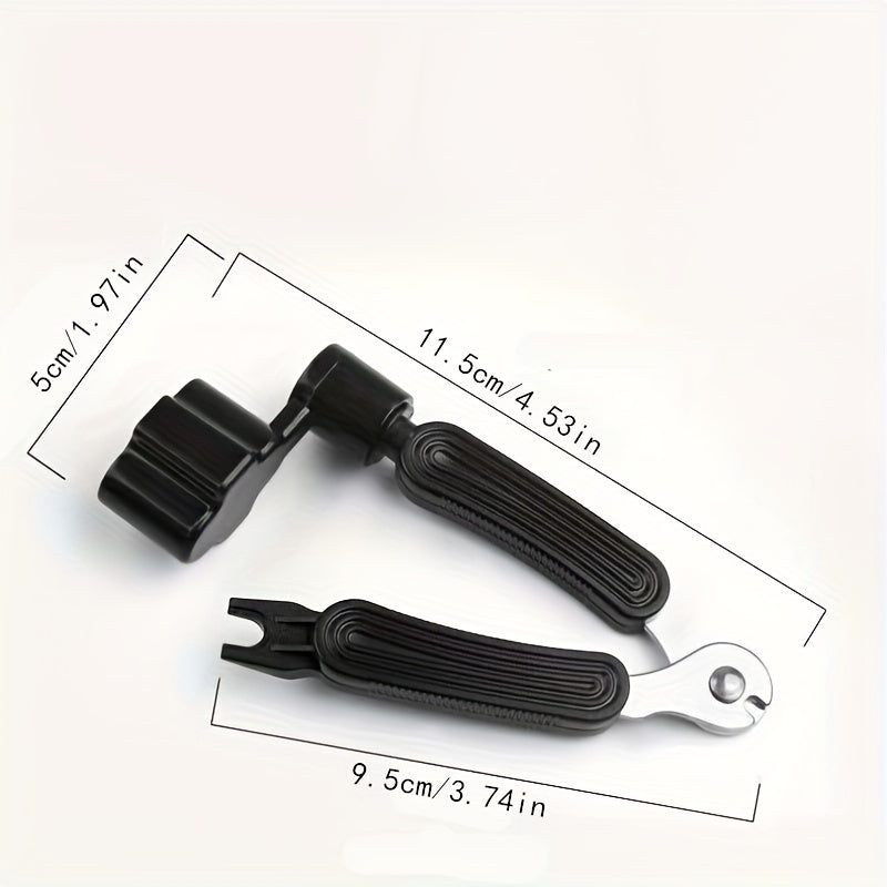 Stainless Steel Guitar Tool Kit with 3-in-1 Functionality for Folk Guitarists Durable Multi-Color Design