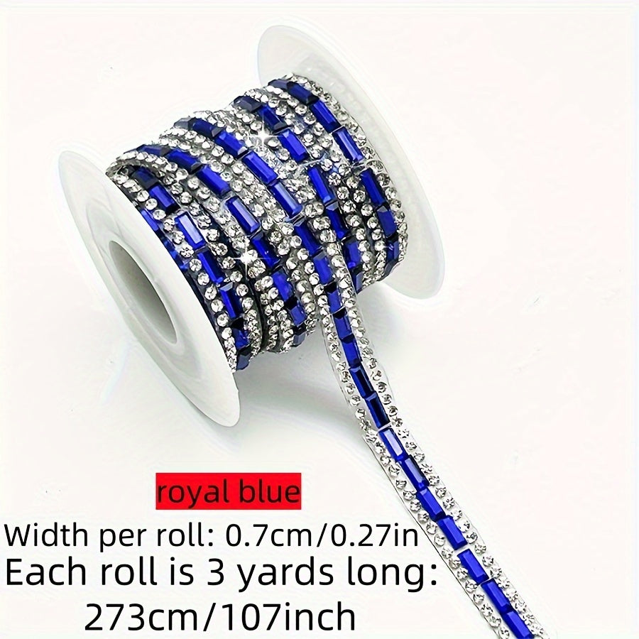 Rhinestone Trim Strip 0.7cm Wide Crystal Ribbon for Fashion Shoes Decor