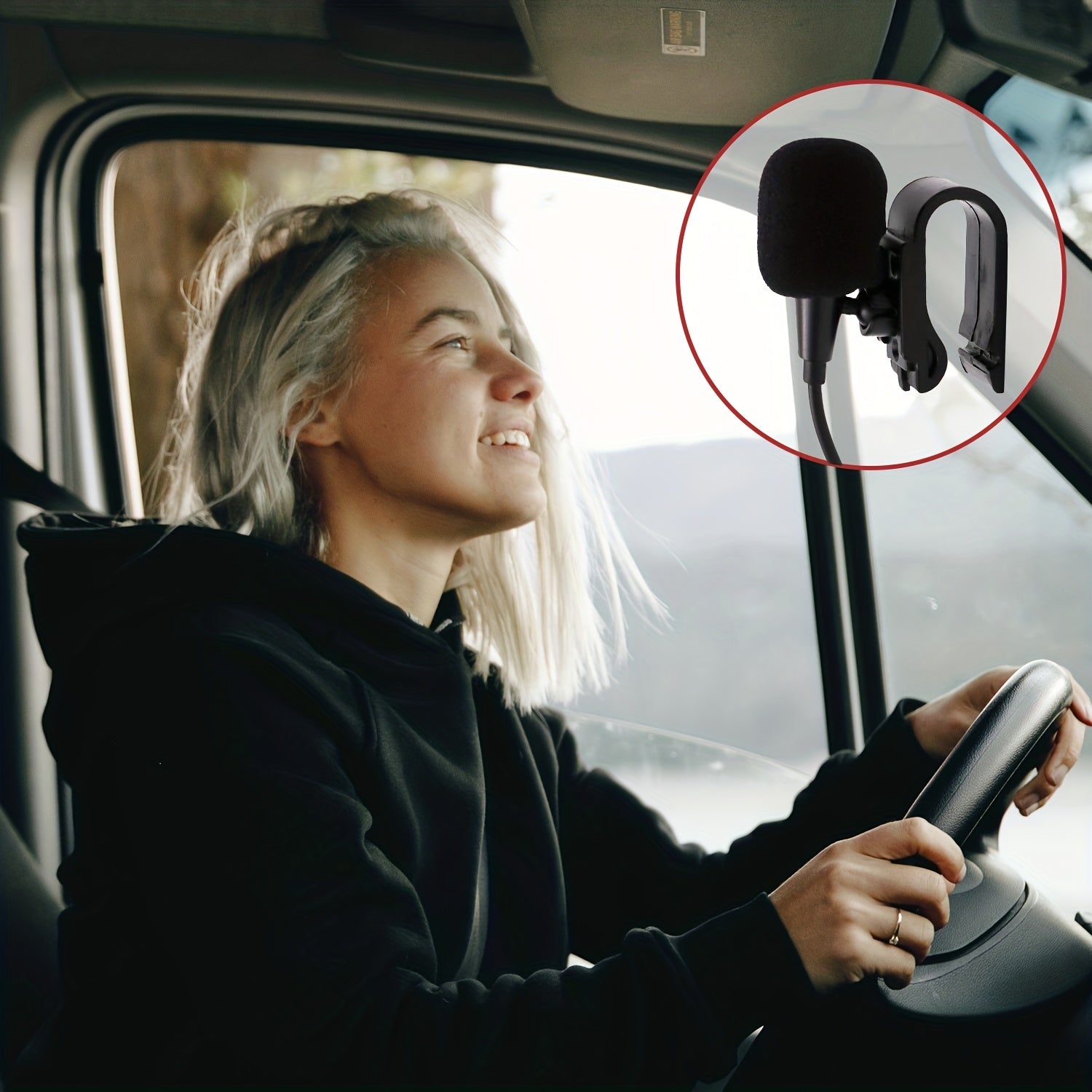 Wired Car Microphone with 3.5mm Clip Jack for Streaming and Audio Systems