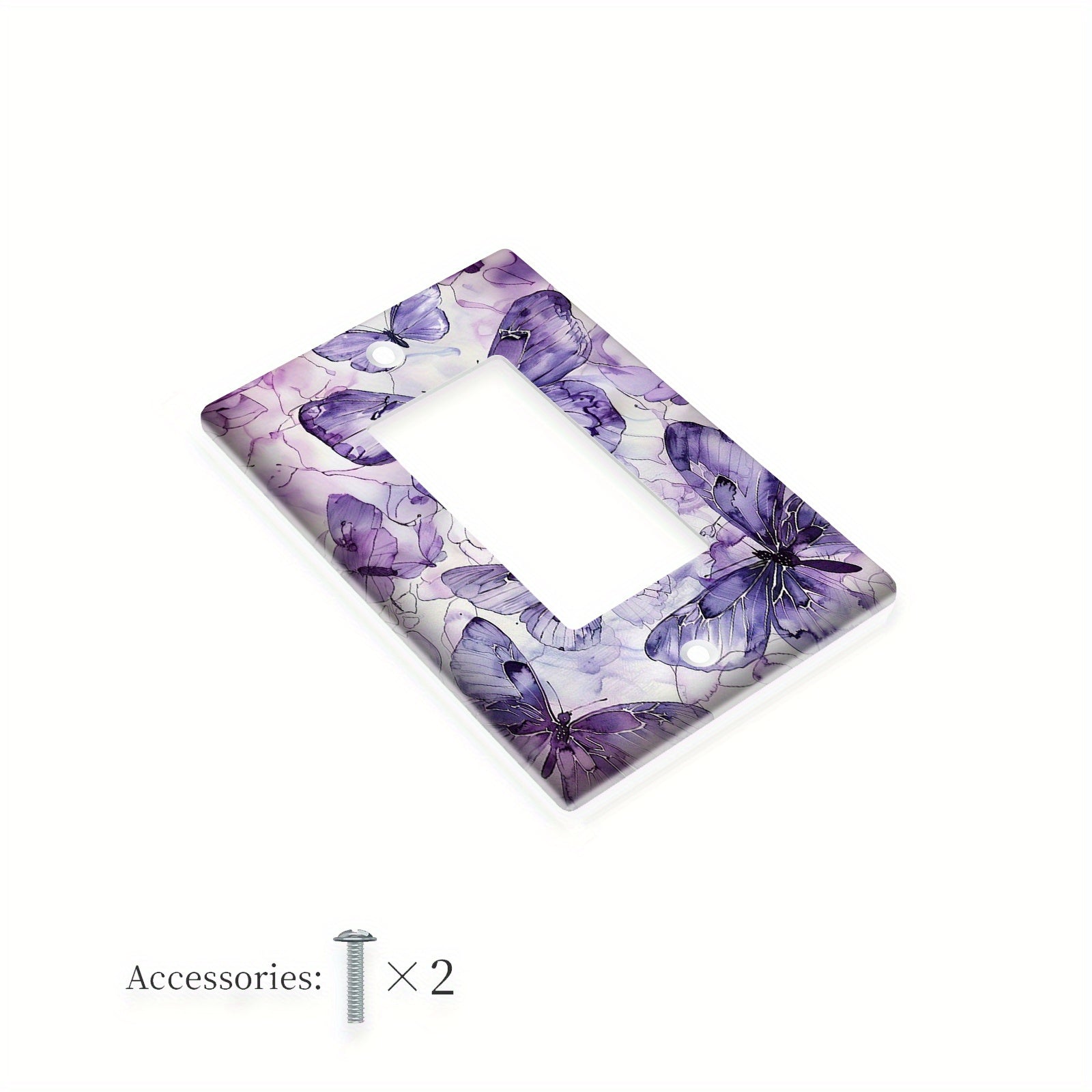 Purple Butterfly Light Switch Cover for Bathroom and Bedroom Easy to Install