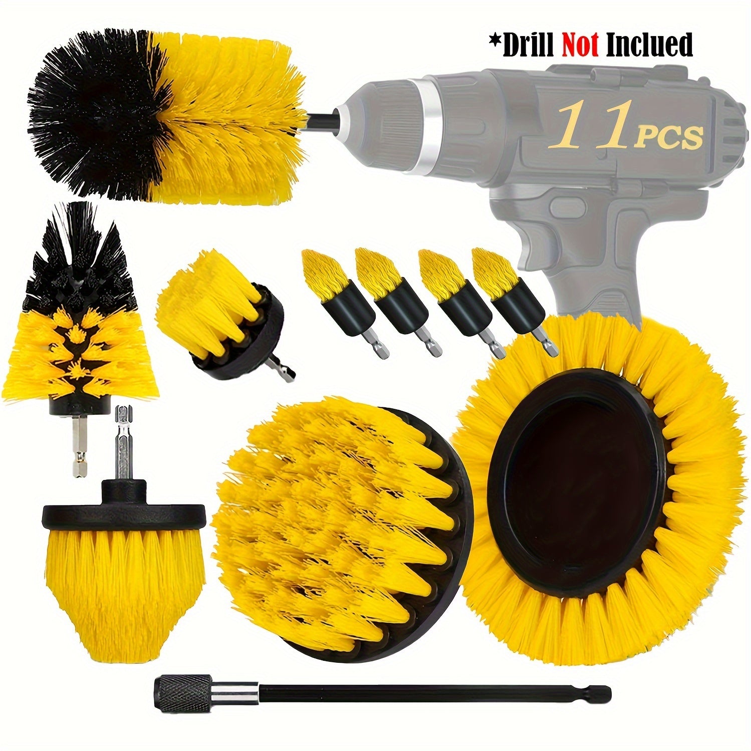 Drill Brush Set for Power Scrubbing, 3/7/11/20/21/31 Pcs, Multi-Purpose