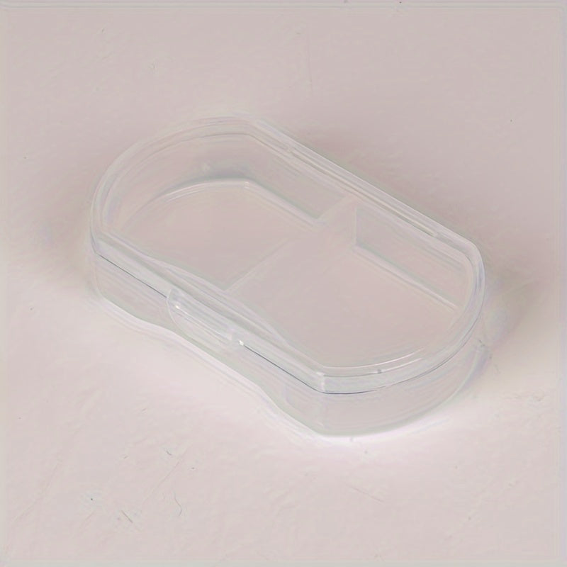 Portable Sealed Dust-Proof Pill Box With Two Compartments Plastic Storage Organizer