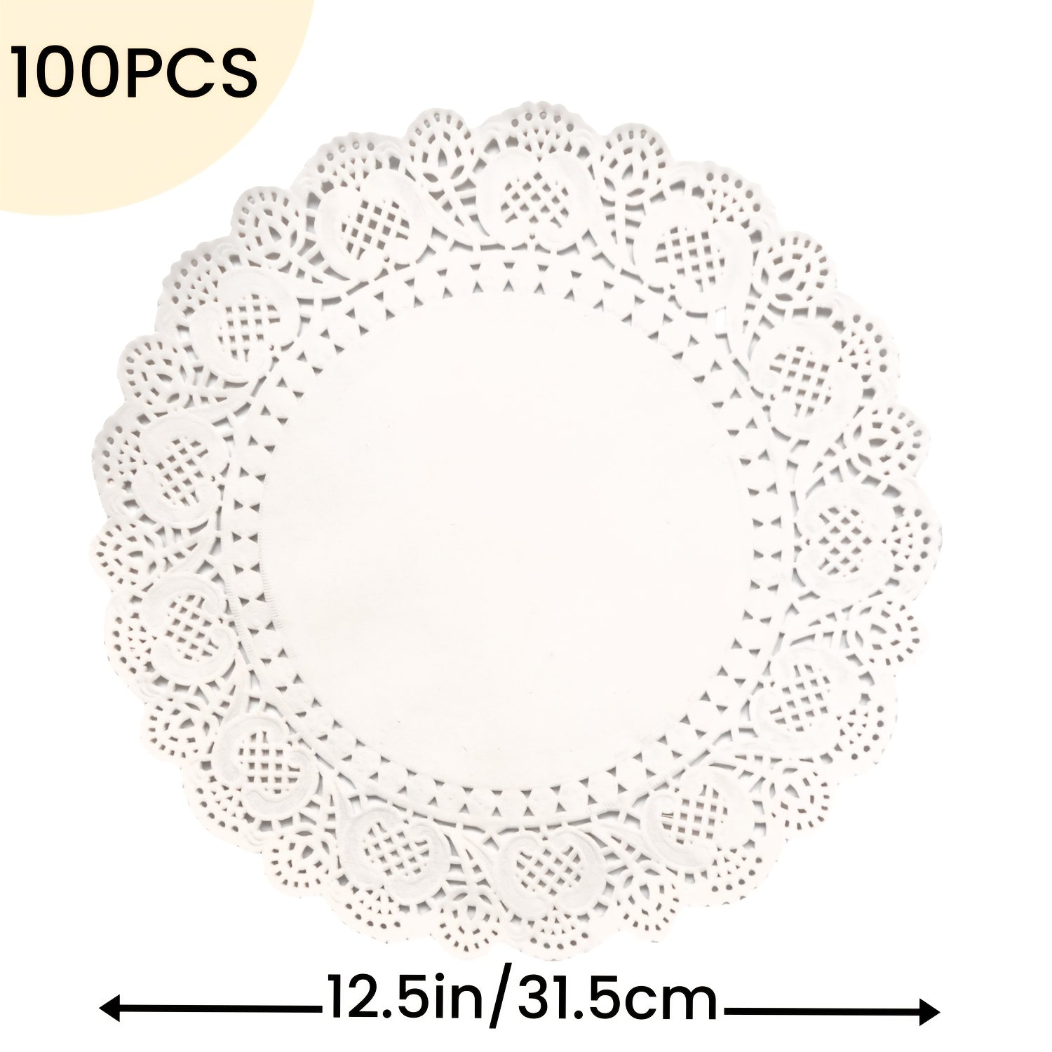 White Lace Paper Doilies Assorted Sizes for Desserts and Special Occasions