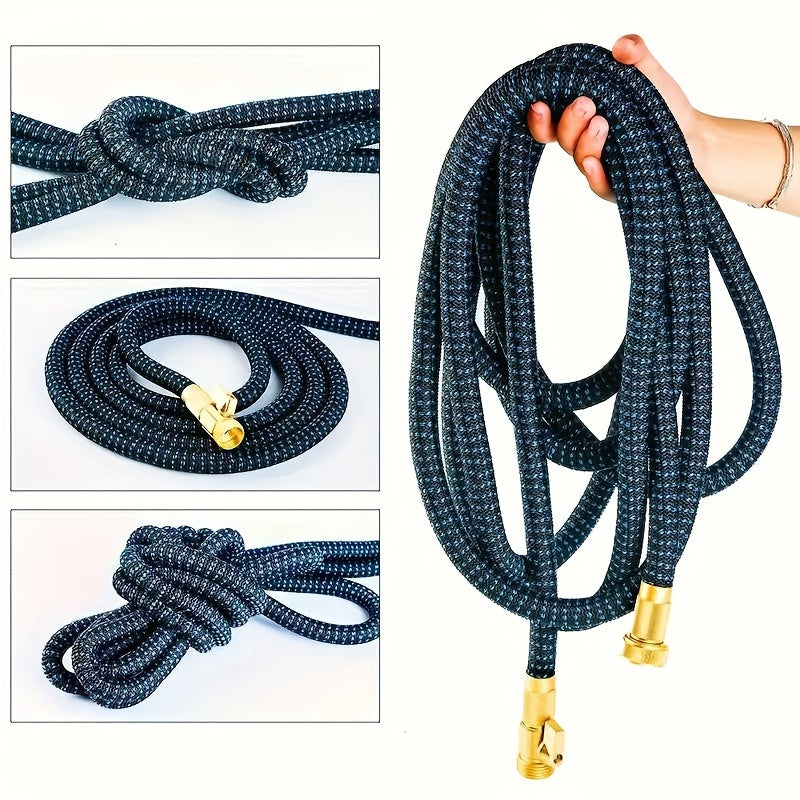 Прочный резиновый выдвижной садовый шланг для высоконапорной мойки автомобилей и орошения, с резьбой по американскому стандарту, доступный в различных длинах.