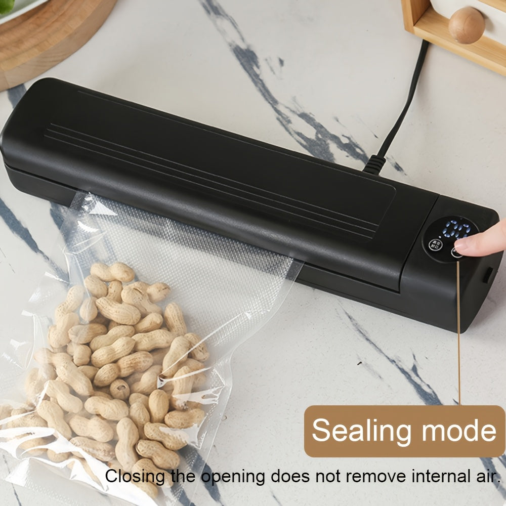 Electric 2-in-1 Vacuum Sealer Food Preservation Machine for Home Use Compact