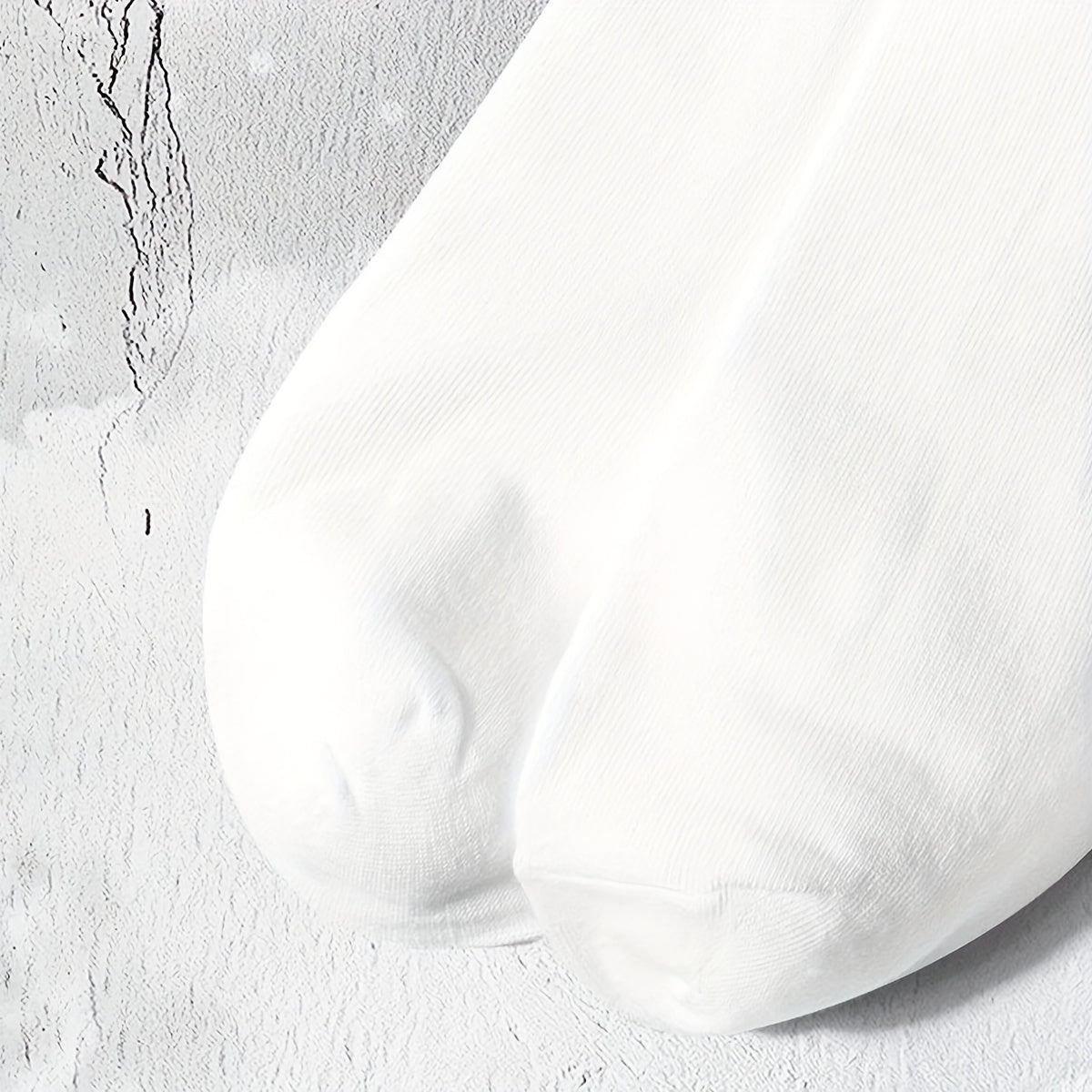 Women's Knee-High Socks with Striped and Letter Print, Mid Tube, Comfortable Knit Fabric