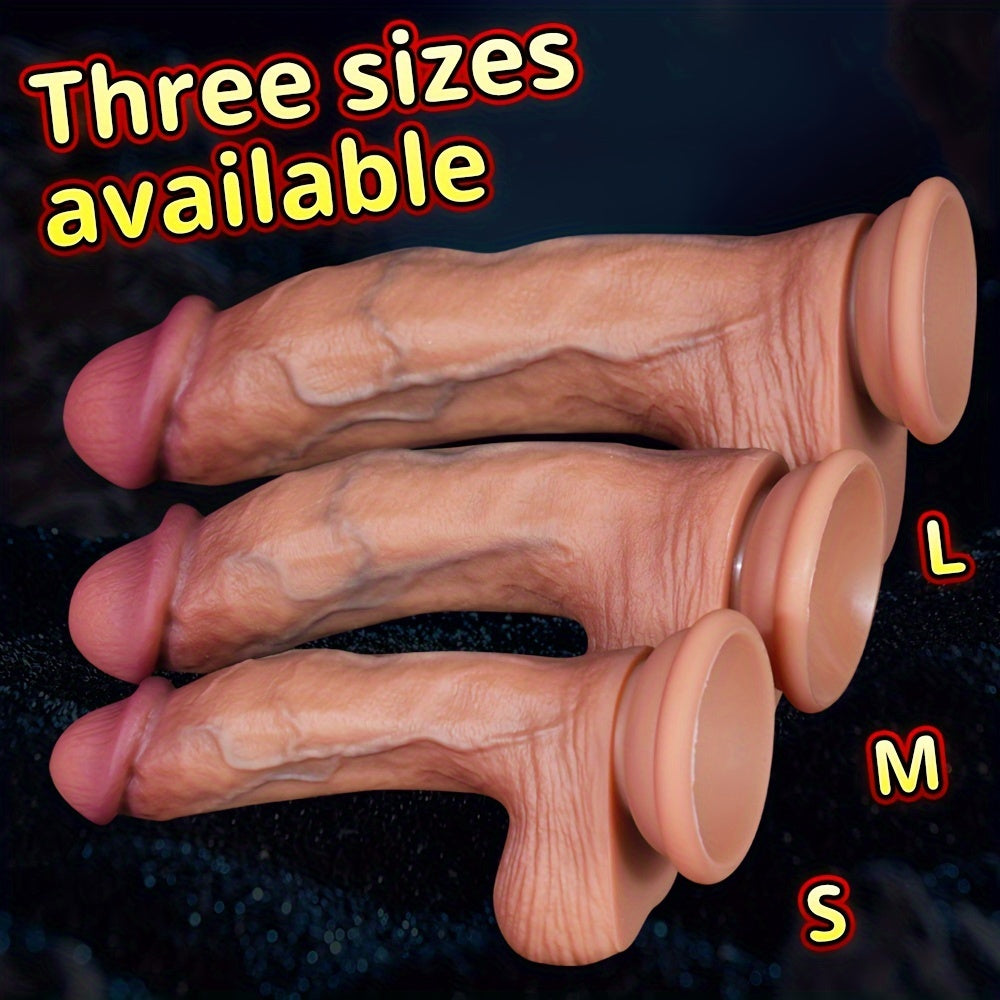 Women's Realistic Soft Penis Dildo Extra Large Masturbator with Thrusting