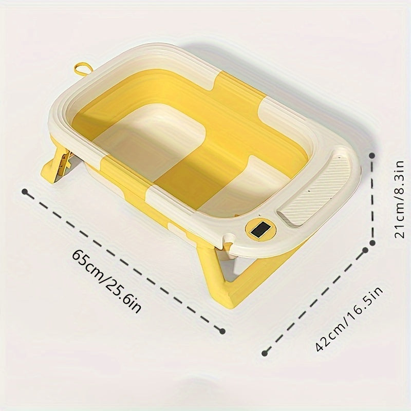 Collapsible Bathtub for Home with Spacious Design and Temperature Sensing