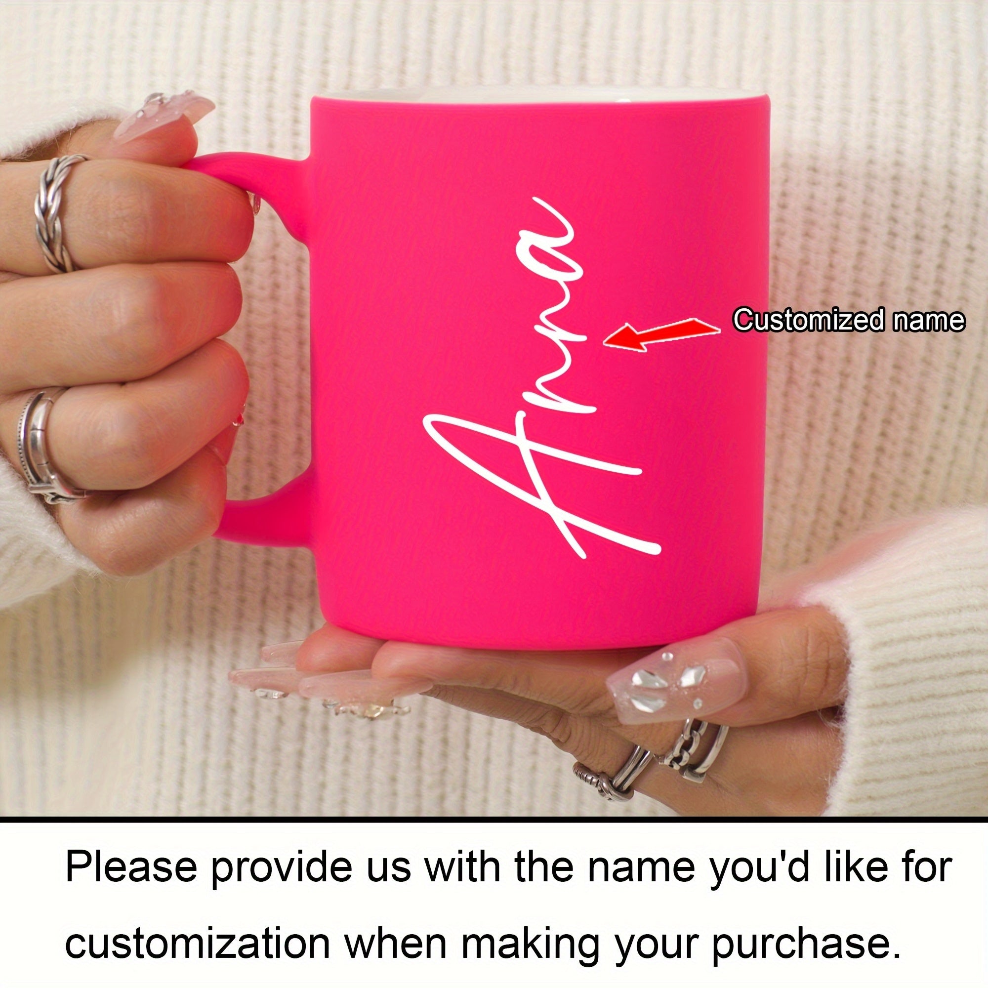 11oz Personalized Ceramic Coffee Mug Dishwasher Safe Microwave Safe Gift for Birthdays and Valentine's Day