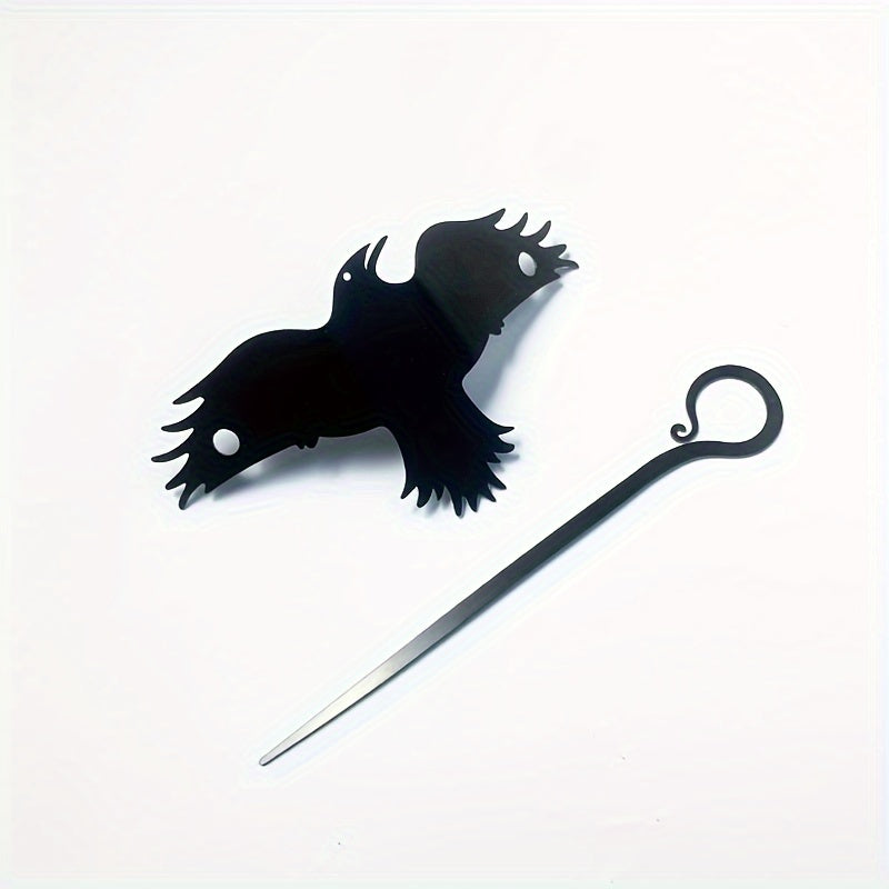 Retro Gothic Hair Pin for Creating Stylish Hair Buns and Dishes Black Decorative Accessory
