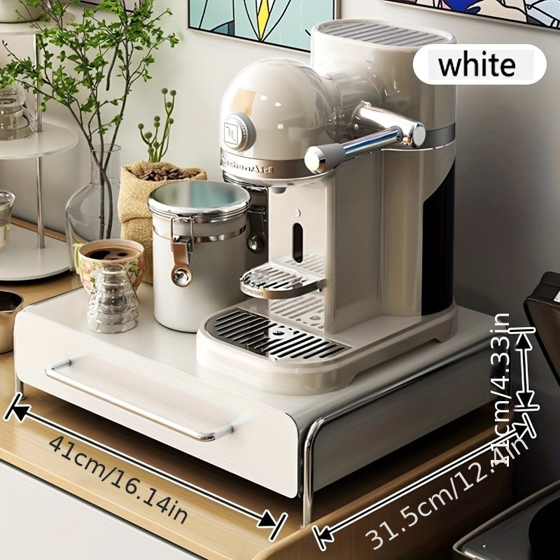 Soporte de cápsulas de café de metal con cajón para cápsulas y bolsitas de té, organizador de cocina