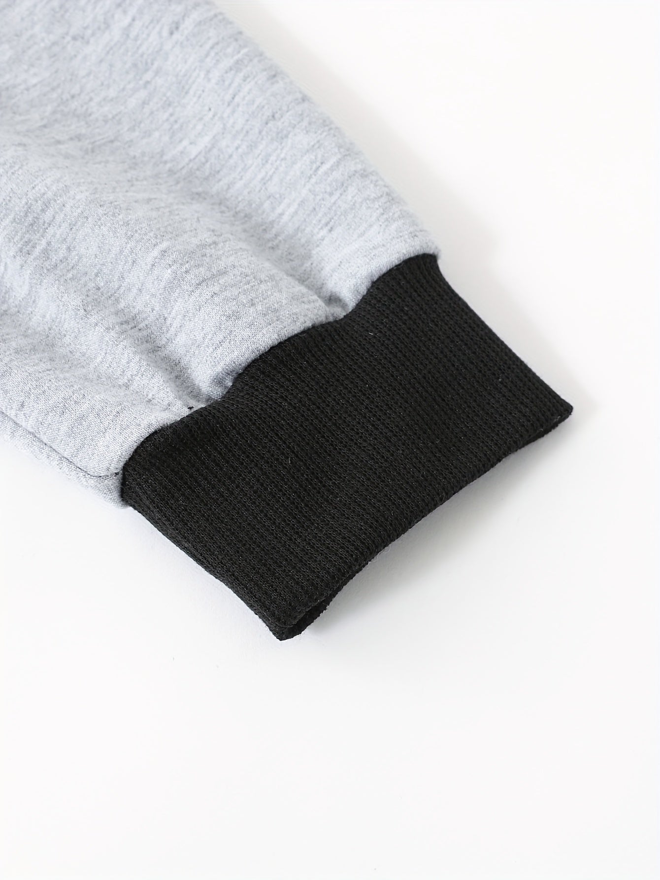 Boys Hooded Jackets Set of Two Zipper Patchwork Letter Print Spring Fall Polyester