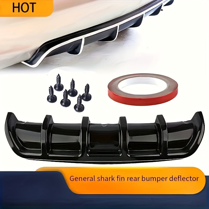 Rear Bumper Diffuser for Cars Durable ABS Plastic External Airflow Accessory