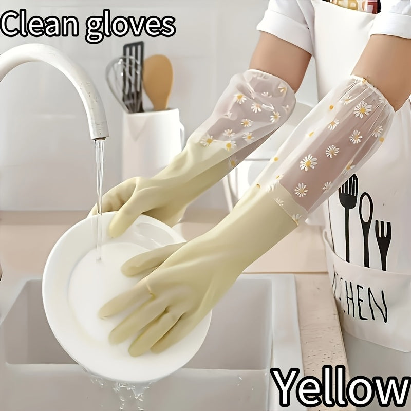 Guantes para limpieza del hogar y cocina, de PVC sin plomo, de manga larga, ambidextros