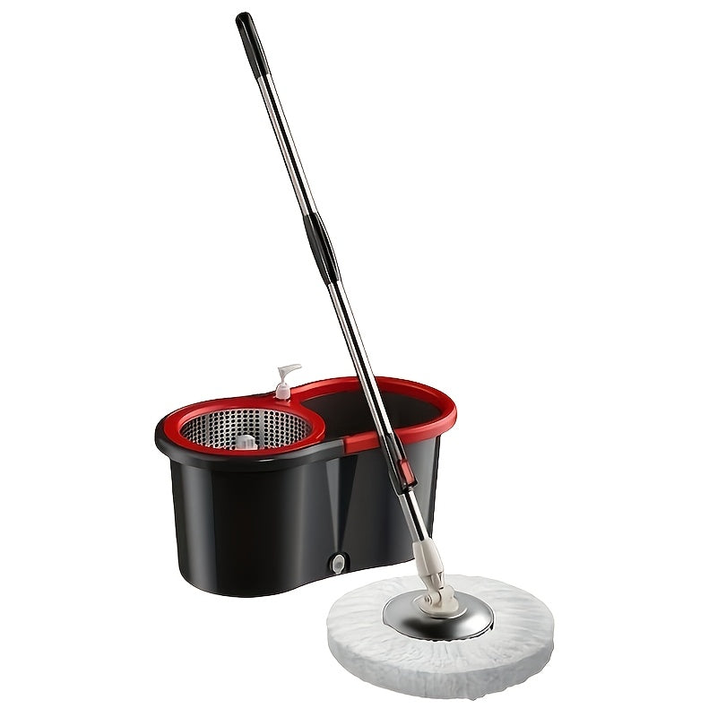 Microfiber Mop Heads for 360° Rotating Mop and Bucket Set, Durable Stainless Steel Handle, Wet and Dry Floor Cleaning Kit