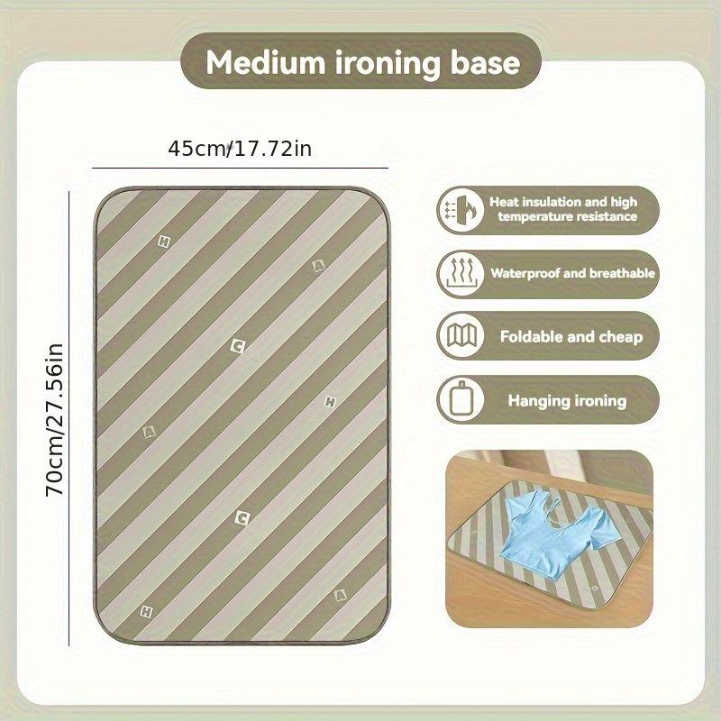 Yig'iladigan dazmol matosi, yuqori haroratga chidamli, suv o'tkazmaydigan va izolyatsiyalangan, sayohat yoki uyda foydalanish uchun portativ, elektr energiyasini talab qilmaydi.