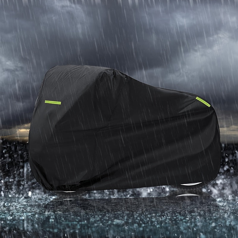 Universal Waterproof Motorcycle Cover 210D Oxford Durable All-Weather Black Yellow