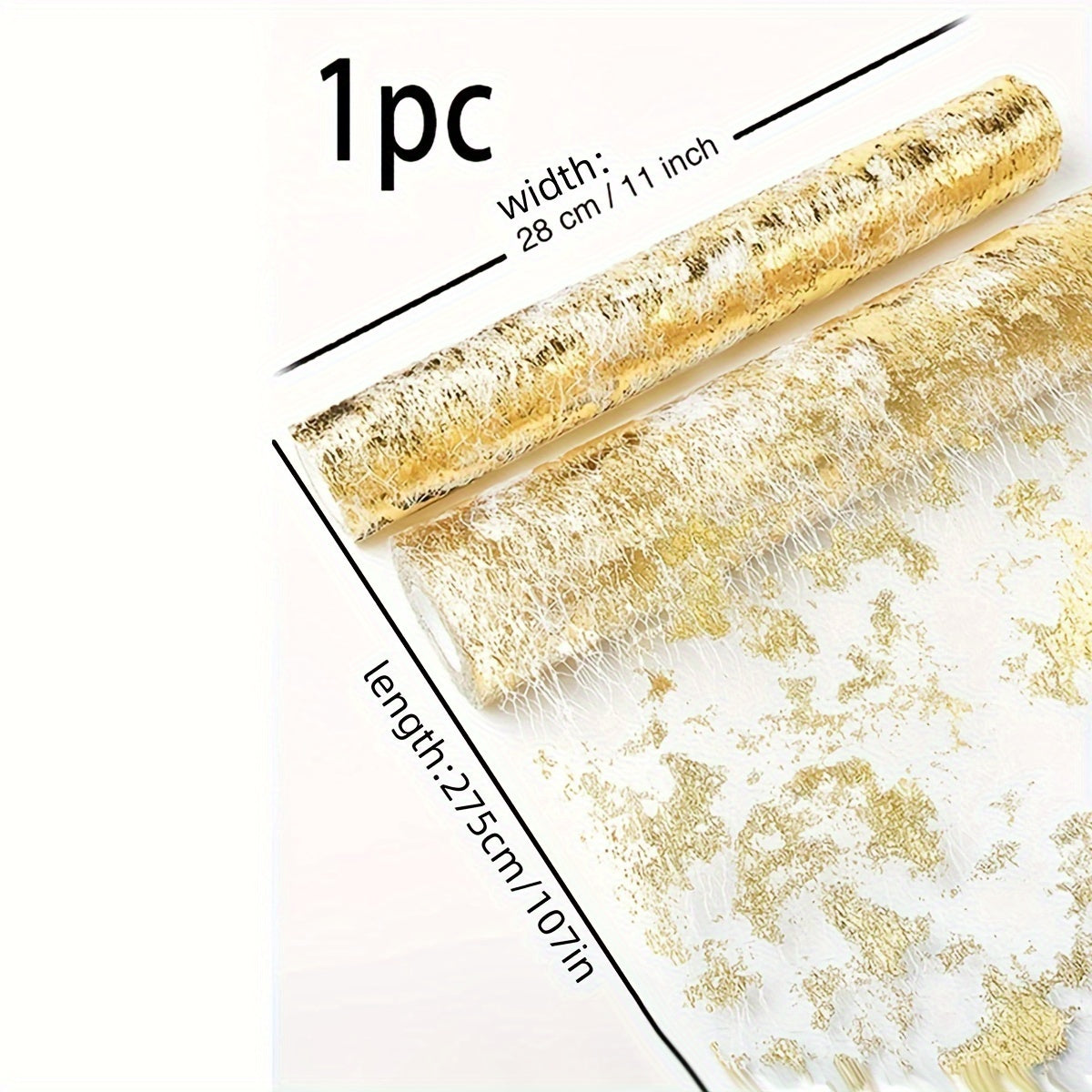 Foil Mesh Table Banner Roll for Party and Wedding Decorations
