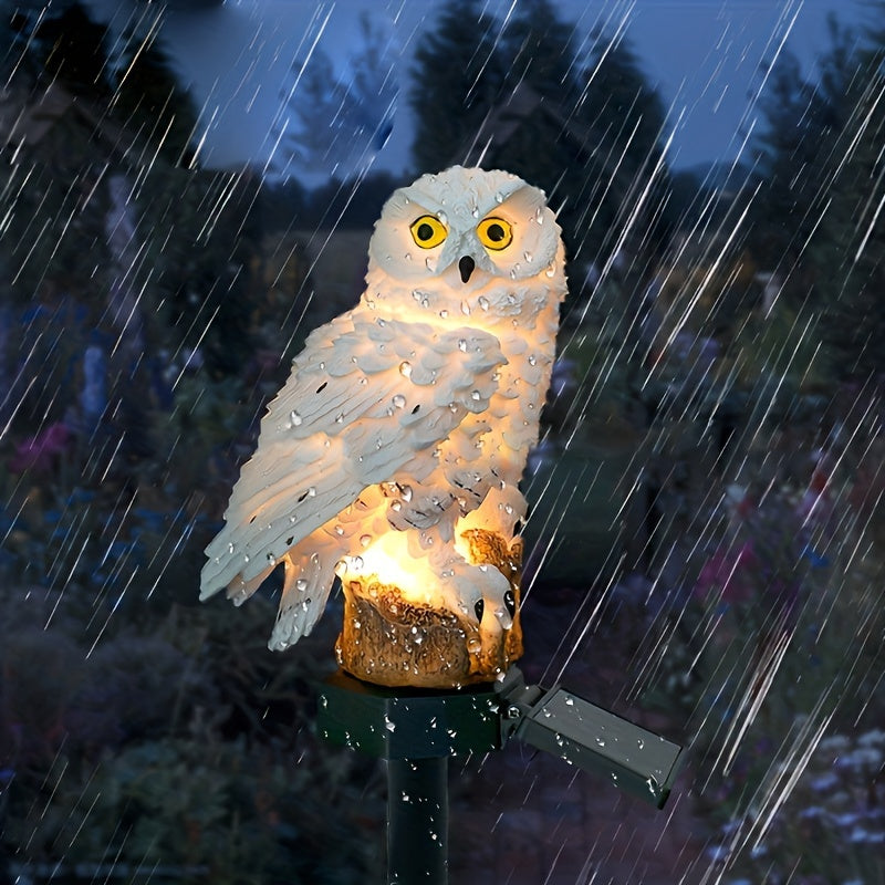 Solar-Powered LED Owl Garden Stake Light for Outdoor Pathway and Garden Decor