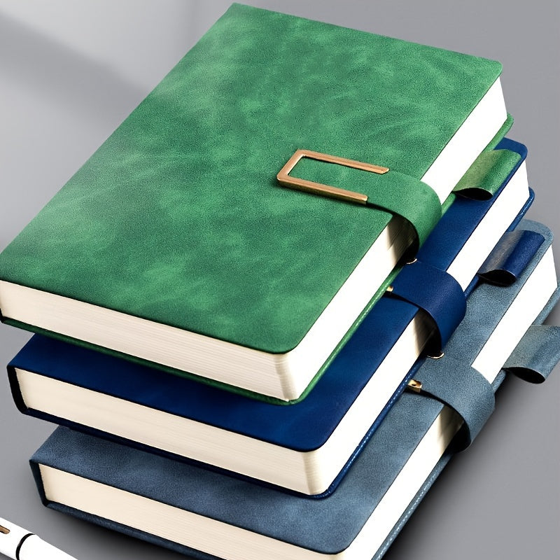 A5 faux charm qog'ozli daftar, ruchka tutqichli, yumshoq muqova, talaba va mutaxassislar uchun ko'p ranglarda