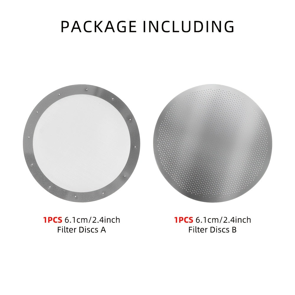 Stainless Steel Coffee Filter for AeroPress Reusable Mesh Filter with Paper Options
