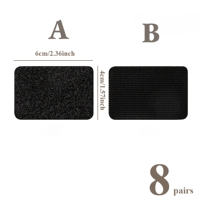 Set of 8 Anti-Slip Fixing Stickers for Furniture and Home Decor 3.99x5.99cm