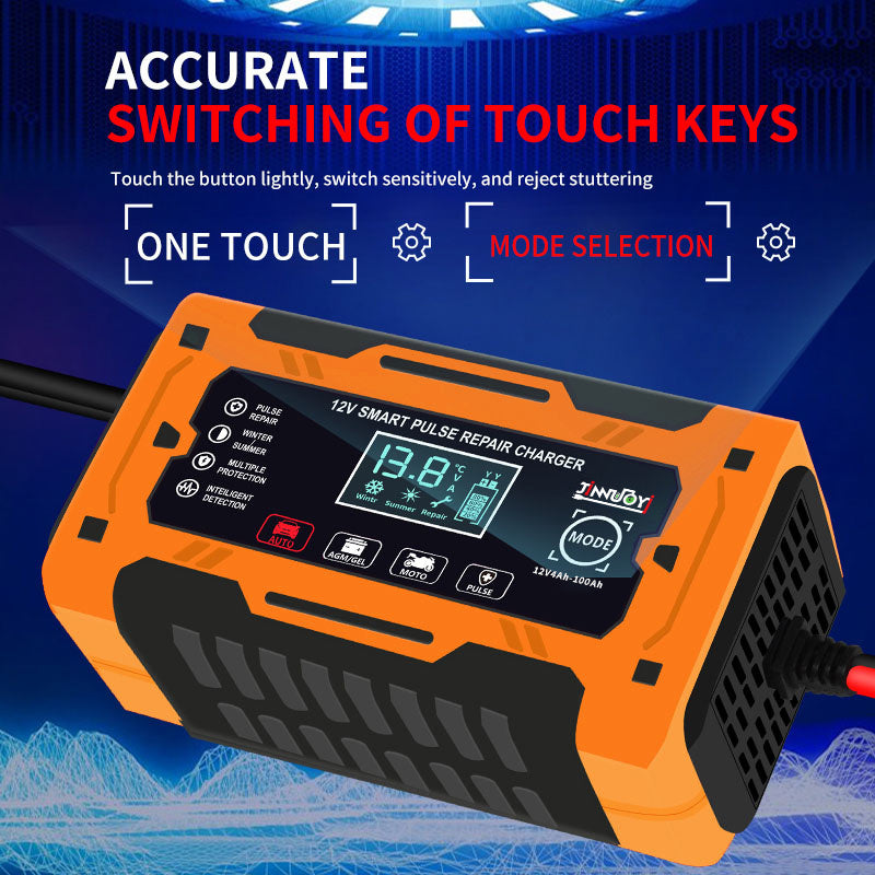 Car Battery Charger 12V 6A Smart Pulse Repair Magnetic Overcharge Protection