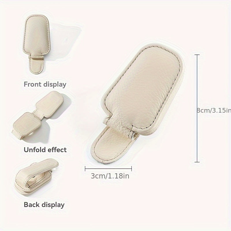 Unisex Leather Sunglasses Case Magnetic PU Car Glasses Holder