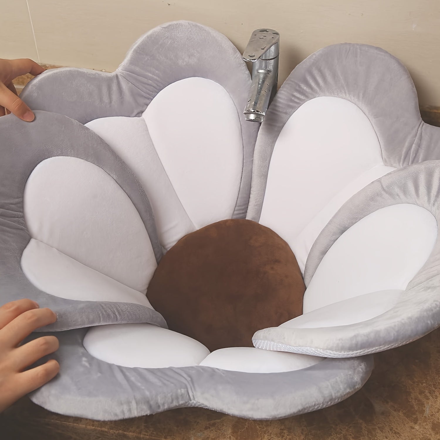 Flower Bath Mat with Cushioned Surface and Multi-Function Design