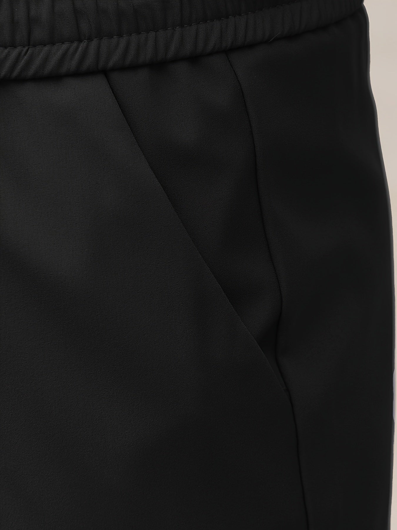 Unisex Cargo Pants with Flap Pockets Drawstring Waist Solid Color Polyester All-Season