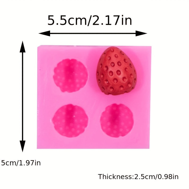 Silicone Mold for Cake Decorating and Crafting Strawberry Shape Food Grade Non-Stick