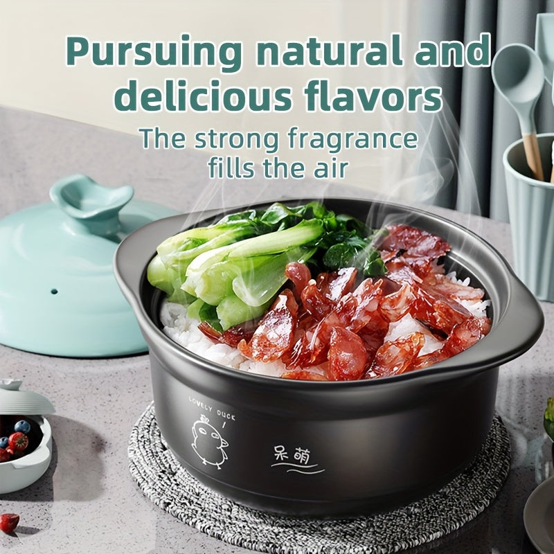 Ceramic Stew Pot with Lid and Casserole Dish Heat Resistant Kitchen Cookware