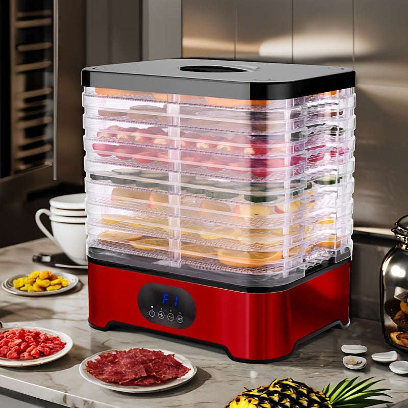 Food Dehydrator with digital timer LED display temperature control drying fruits tea snacks meat 360° hot air 3-speed