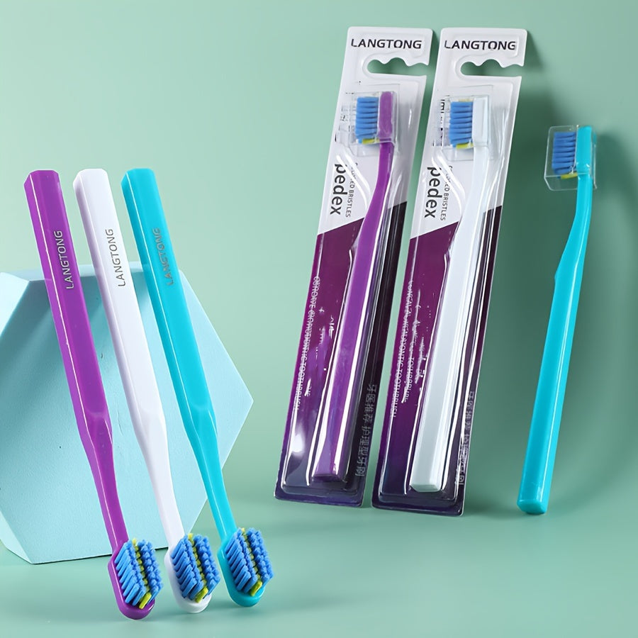 Adult Soft Bristle Toothbrushes for Braces Pack of 2 Nylon Brush Heads