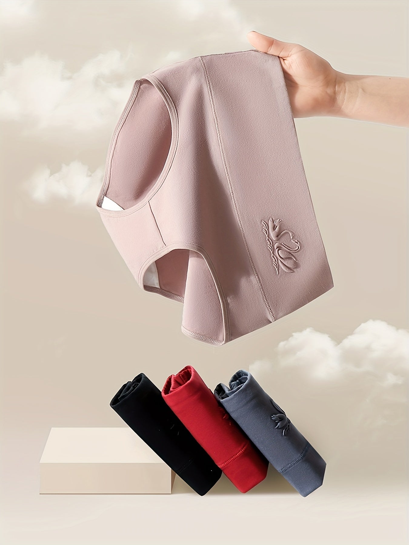 Women's High Waist Breathable Cotton Panties 4 Pack Comfortable Underwear