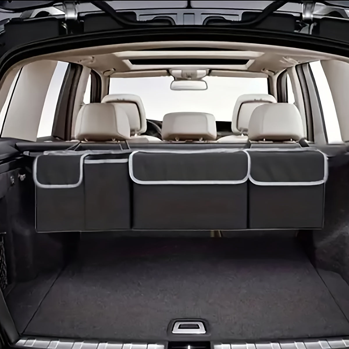 Car Back Seat Organizer Hanging Storage Bag Oxford Fabric for Rear Passenger Seat