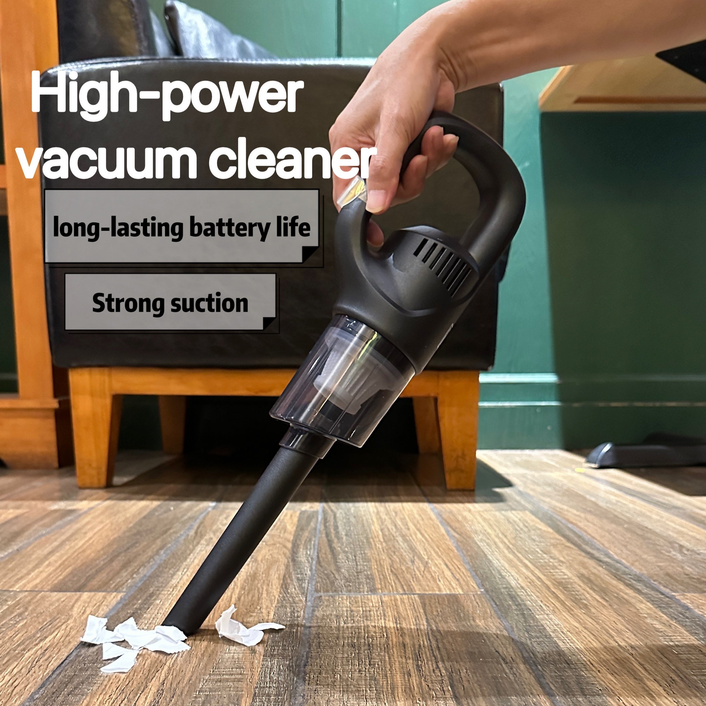 Cordless Handheld Vacuum Cleaner with Strong Suction Lightweight Portable for Home Car Use