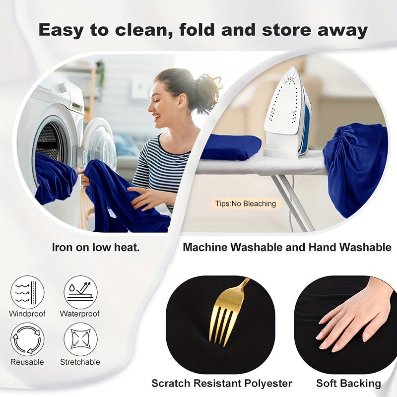 1 dona Spandex to‘g‘ri burchakli polyester stol qoplamasi - Suv o'tkazmaydigan, mashinada yuvish mumkin, bufet stoli, bayram kechki ovqati, to‘y, savdo ko‘rgazmasi va uy jihozlari uchun ideal.